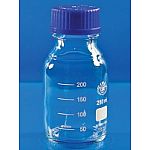 Laborflasche,mit blauem Schraubverschlussdeckel(Simax)